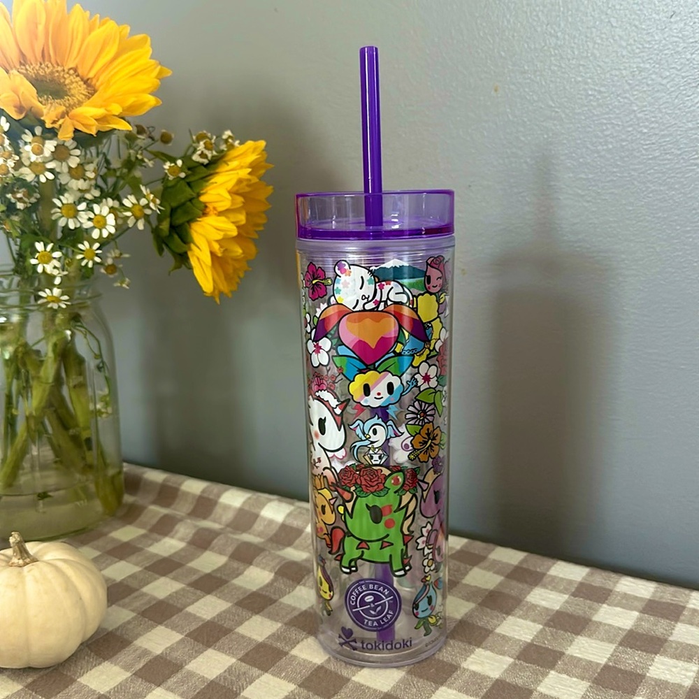 TOKIDOKI Coffee Bean Collab Limited Edition Patterned Stylish Cup Tumbler 16oz